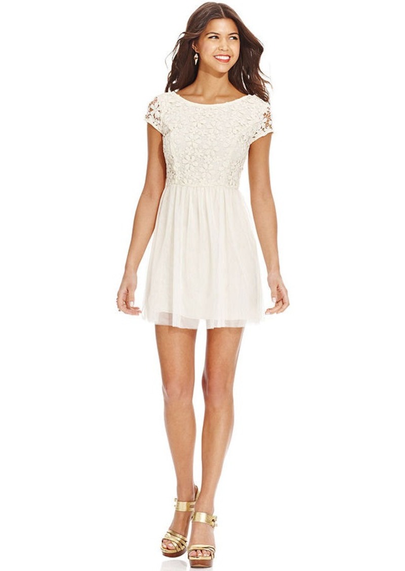 Ruby Rox Juniors&#39; Lace Tulle Dress | Shop It To Me - All Sales In One Place - Shop It To Me