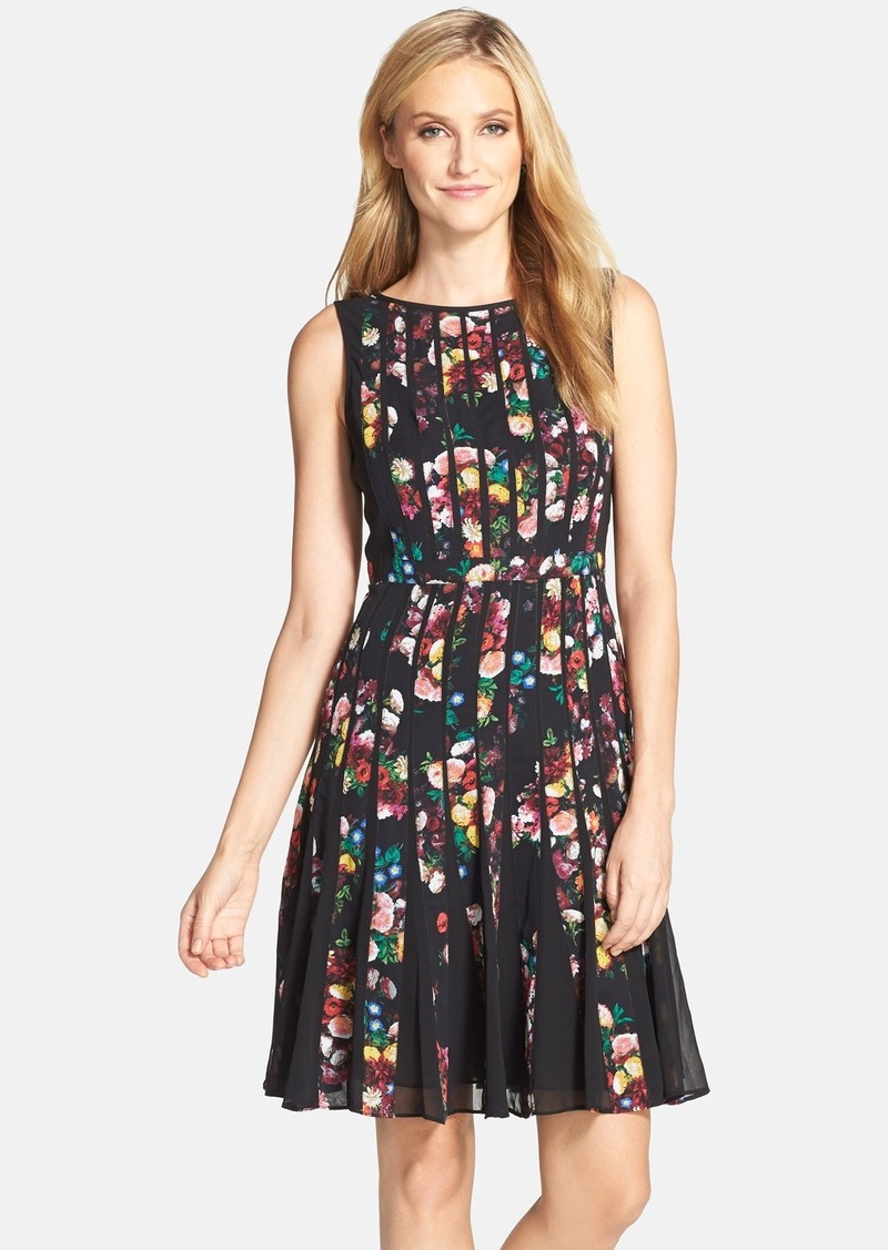 Adrianna Papell Adrianna Papell 'Fractured Floral' Print Fit & Flare Dress (Petite) | Dresses 