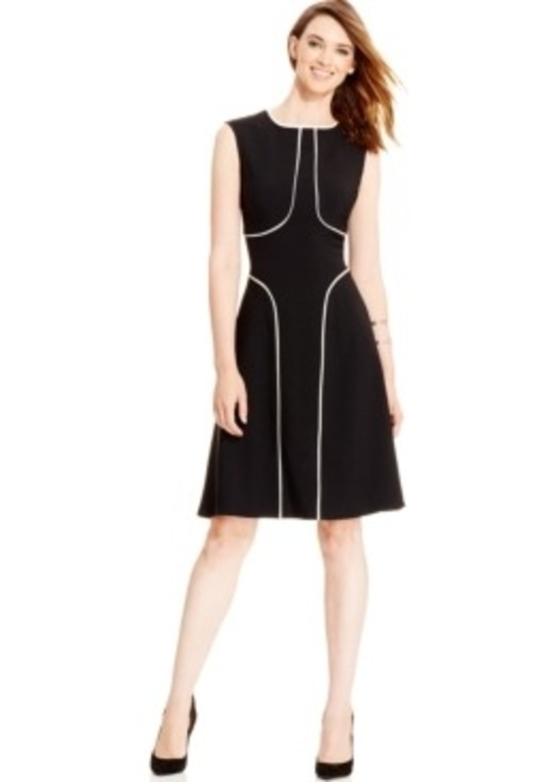 Alfani Alfani Contrast-Trim Flare Dress, Only at Macy&#39;s | Dresses - Shop It To Me