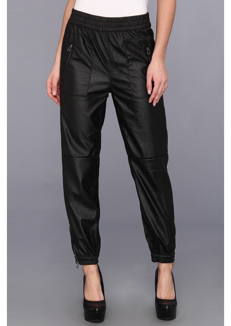 vegan leather jogger pants