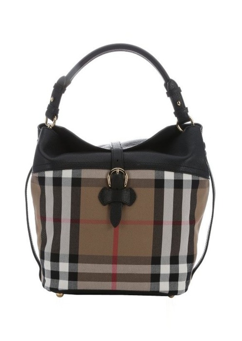 Burberry Burberry black nova check canvas medium &#39;Sycamore&#39; hobo bag | Handbags - Shop It To Me