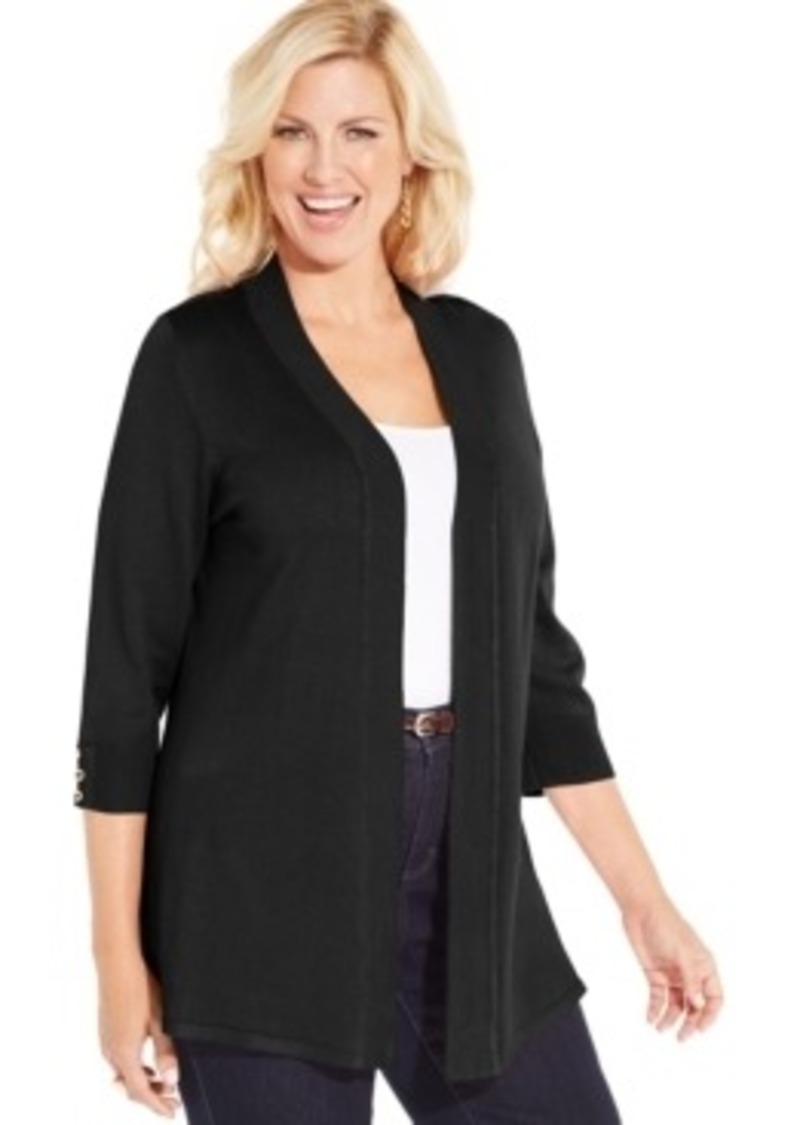 Charter Club Charter Club Plus Size OpenFront Cardigan Sw