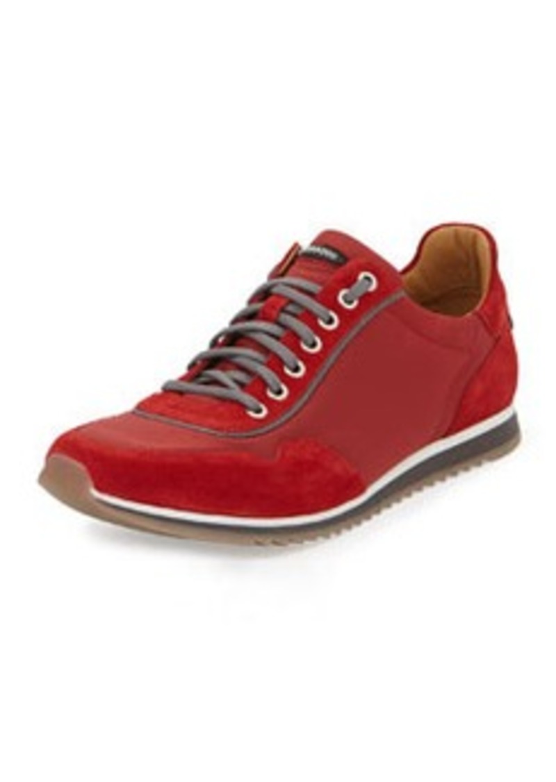 Magnanni Magnanni for Neiman Marcus Lace-Up Nylon Sneakers, Red | Shoes - Shop It To Me