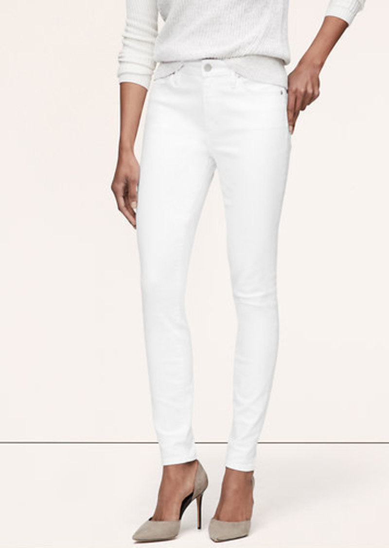 Loft Tall Curvy High Waist Skinny Ankle Jeans In White Denim Shop It To Me 0826