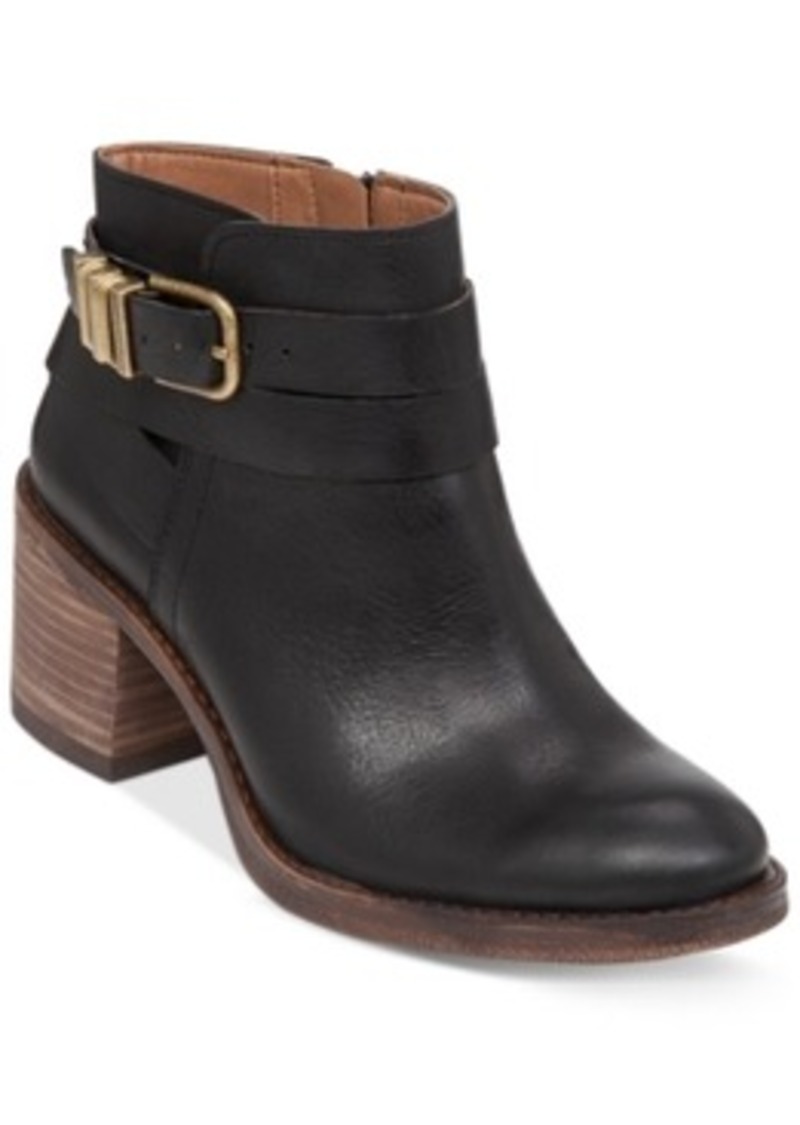 Lucky Brand Lucky Brand Womens Raisa Block Heel Booties Womens Shoes