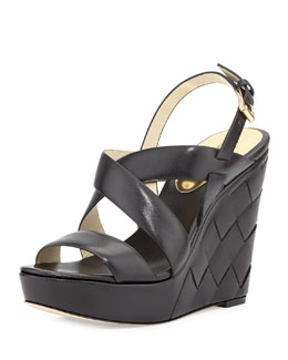 black wedge sandals michael kors