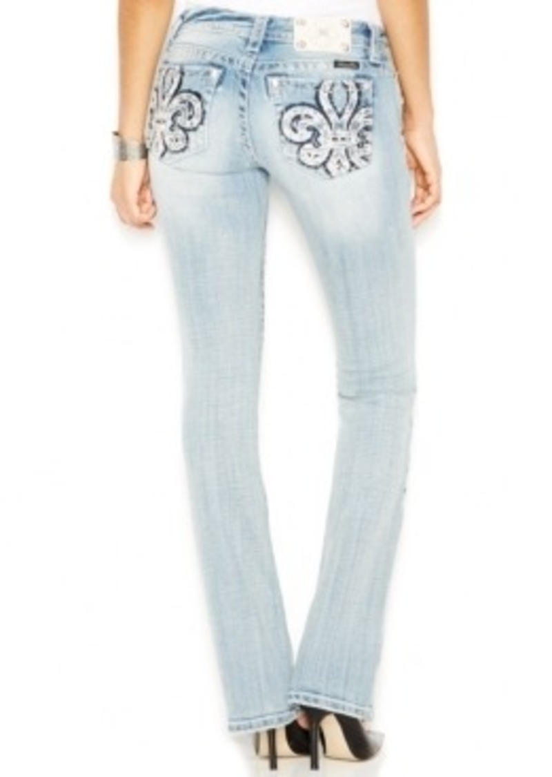 Miss Me Miss Me Fade Embellished Bootcut Jeans Light Wash Denim Shop It To Me 2582