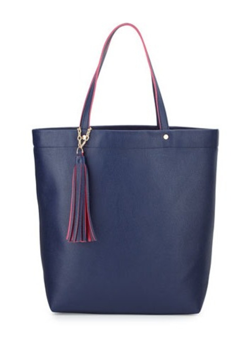 Neiman Marcus Neiman Marcus Pebbled Faux-Leather Tassel Tote Bag | Handbags - Shop It To Me